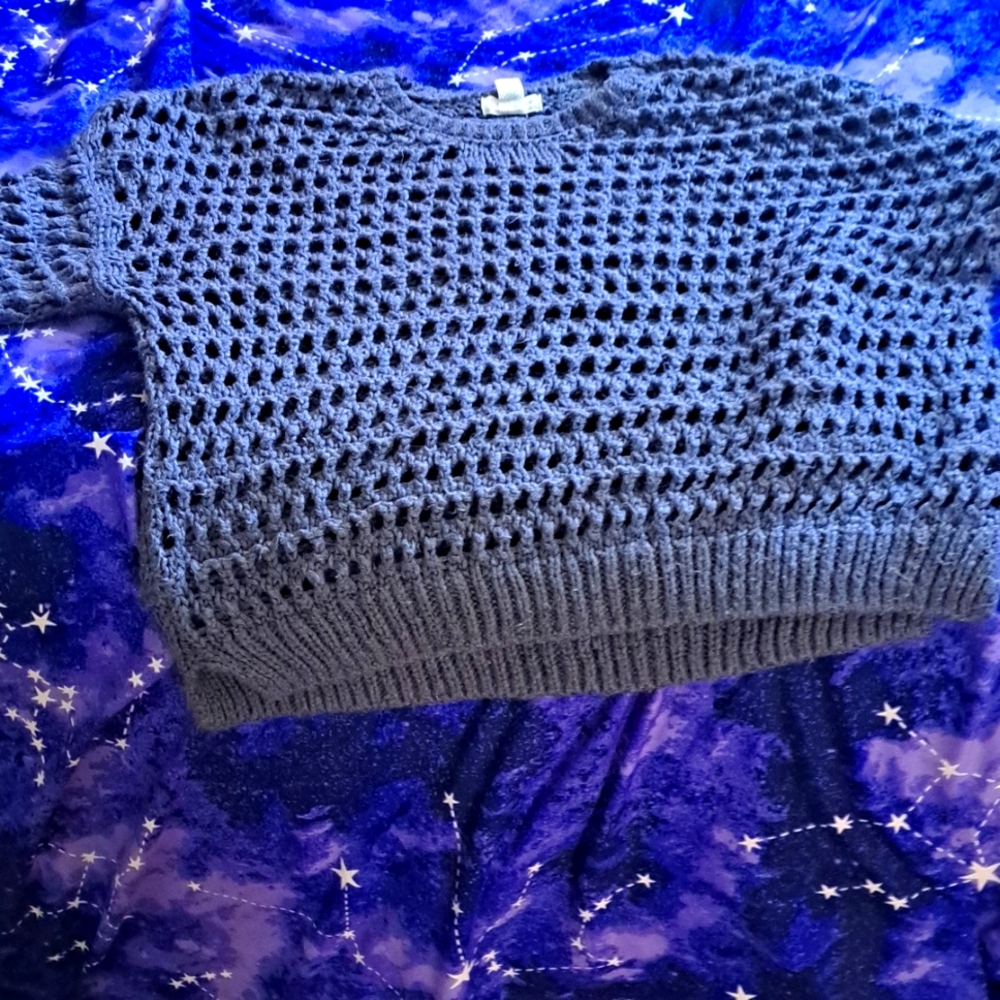 Blue winter cardigan womens size XL